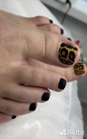 Педикюр пальчики с покрытием