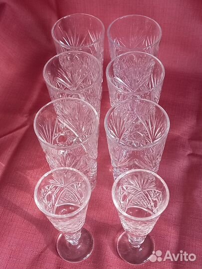 Стаканы хрустальные бу