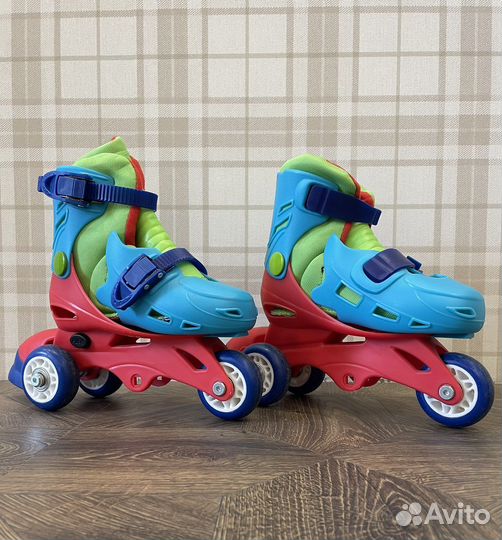 Роликовые коньки раздвижные на 3-6 лет
