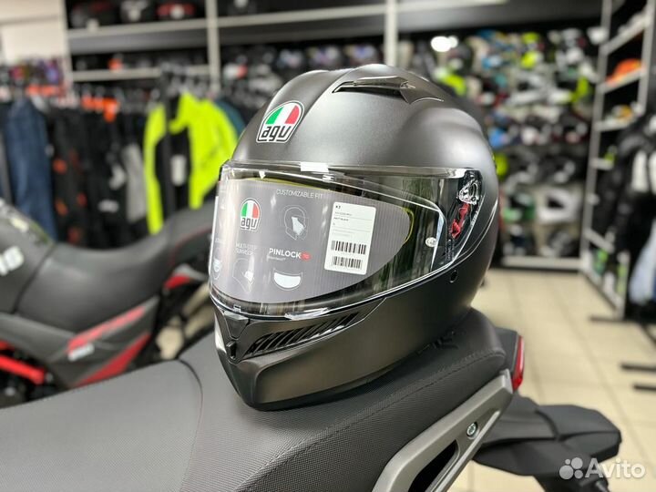 Шлем AGV K3. черный матовый