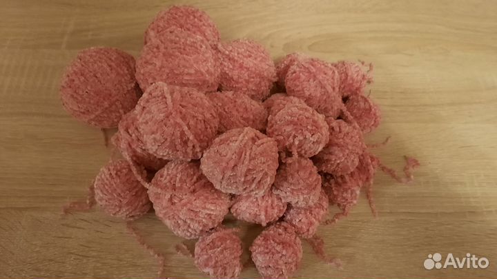 Пряжа плюшевая остатки