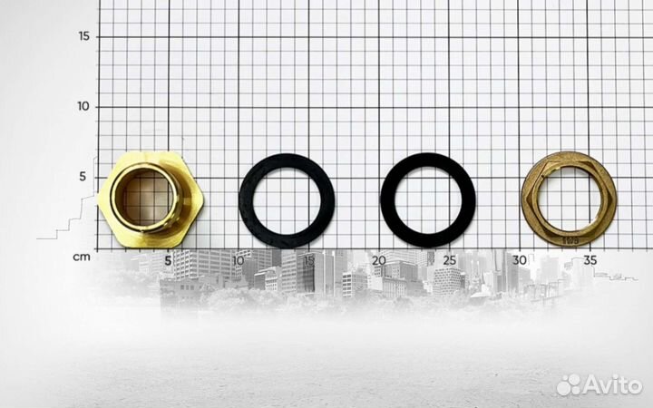 Отвод из бака в сборе G1 1/2 латунь