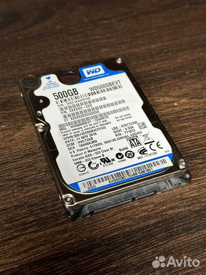 Жесткий диск 500Gb Western Digital WD5000bevt