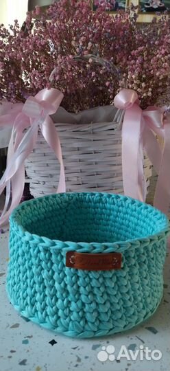 Красивые корзинки для косметики ручной работы