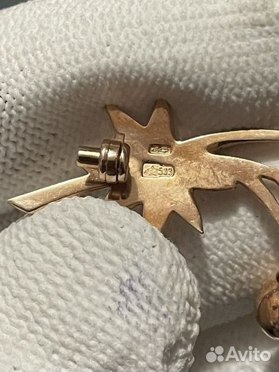 Золотая Брошь 583 пр 5,5гр