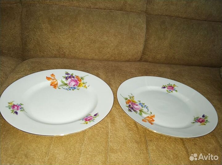 Большая тарелка блюдо Мейсенский букет