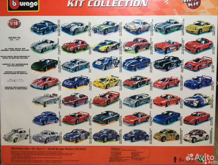 1/18 и 1/24 Декали сканы Bburago Italy Cartograf