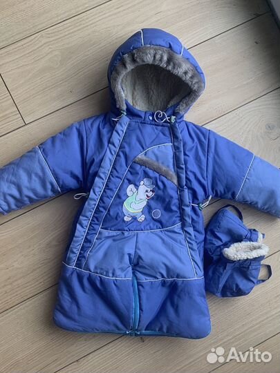 Комбинезон демисезонный зимний 62 68 74 80