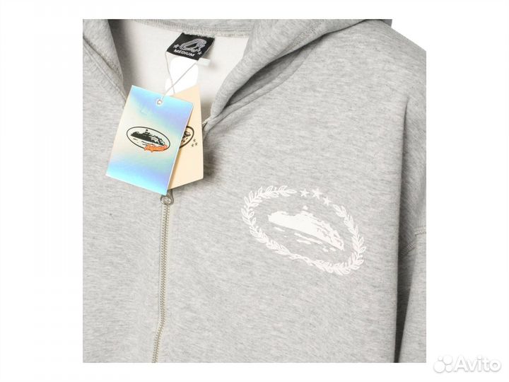 Зип худи cortez corteiz hoody белый