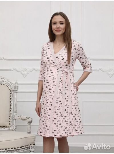 Два комплекта Халат и сорочка для беременных 48