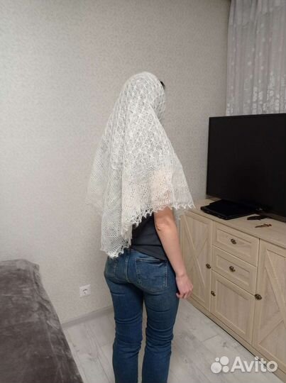 Оренбургский пуховый платок Паутинка