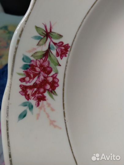 Тарелка Дулёво фарфор СССР