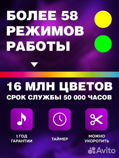 Светодиодная лента rgb пульт 15м, новая