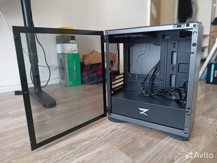 Корпус ZET gaming Rare Minicase MS4 GG серый argb