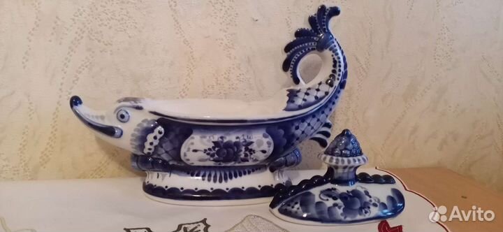 Икорница стерлядь гжель