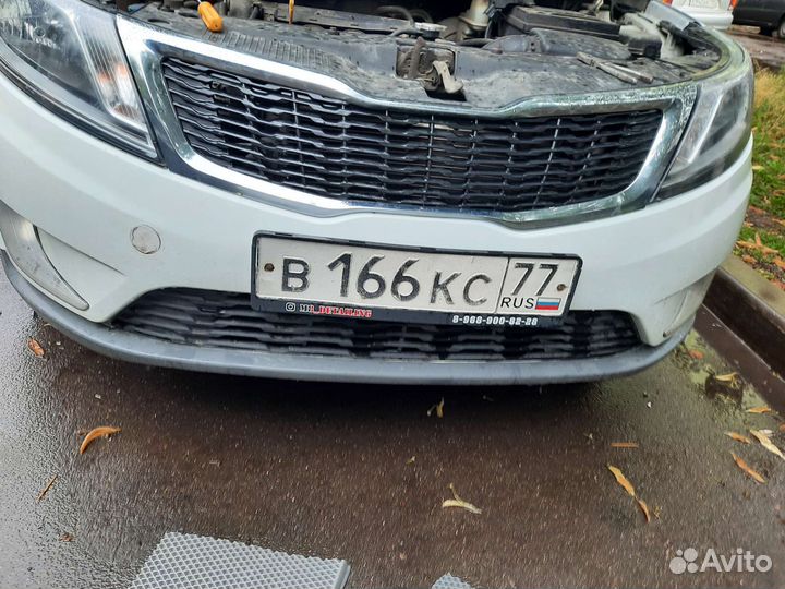 Передний бампер kia rio 3 белый до рестайлинг