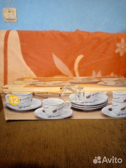 Кофейный набор 12 предметов из фарфора