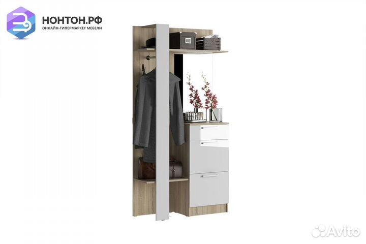 Прихожая комбинированная Мартина белый / дуб соном