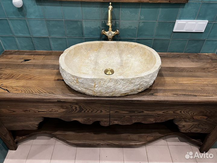 Тумба под раковину/в ванную из массива карагача