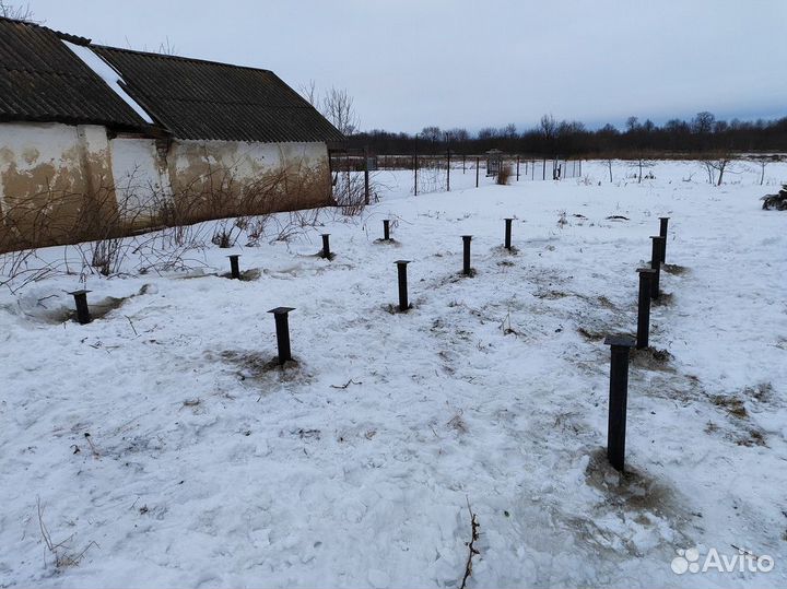 Фундамент / Винтовые сваи / Монтаж винтовых свай