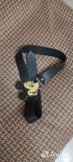 Широкий Ремень с клёпками,ремень с Микки маусом