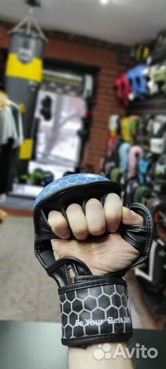 Перчатки MMA Green hill синие