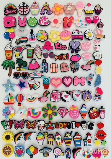 Jibbitz джиббитсы для crocs украшения на обувь