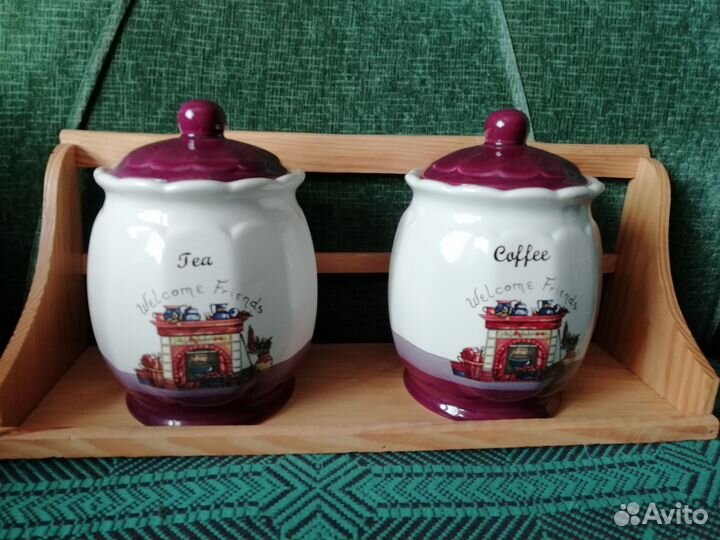 Емкости фарфоровые под сыпучие