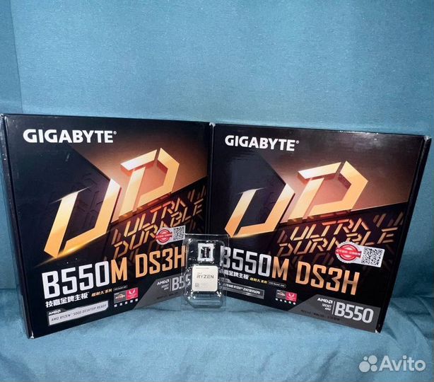Комплект Ryzen 5 5600 + gigabyte B550M DS3