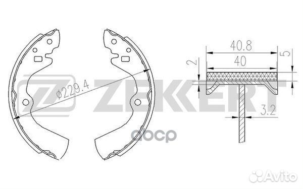 Колодки торм. бараб. задн. Hyundai Sonata II II