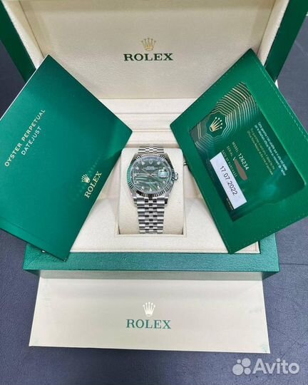 Часы Rolex Datejust 36mm green Palm