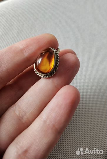 Янтарь комплект из серебра 925 СССР