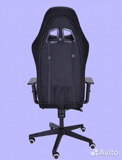 Игровое кресло тканевое с подножкой