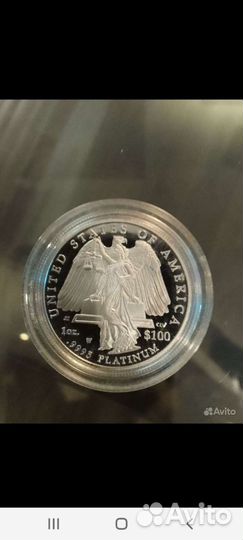 Платиновая монета Liberty 1 Oz