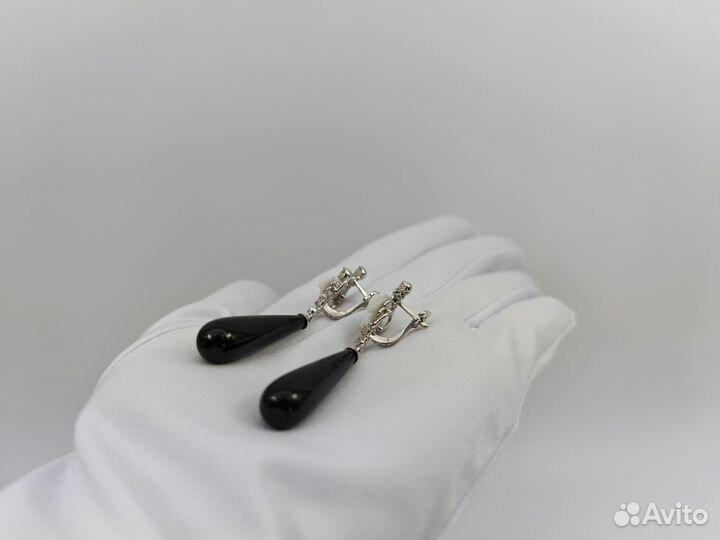 Золотые Серьги 585 пробы с бриллиантами. Рассрочка