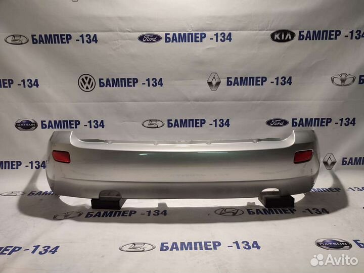 Бампер задний LADA kalina 1 хэтчбек серебристый