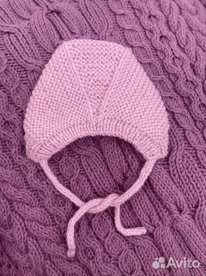 Новый Чепчик для новорожденного вязаный