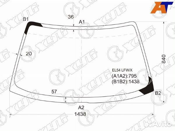 Стекло лобовое toyota cynos