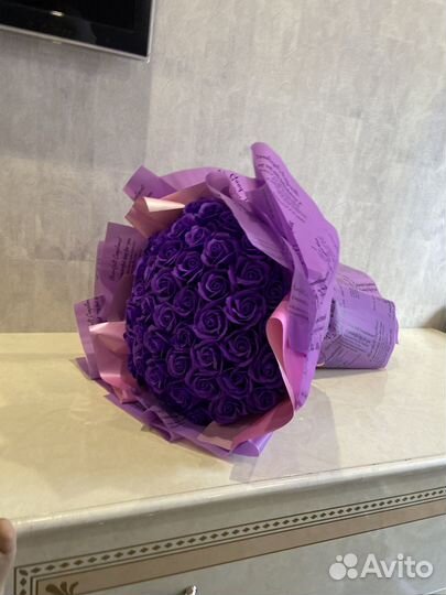 Букет из мыльных роз