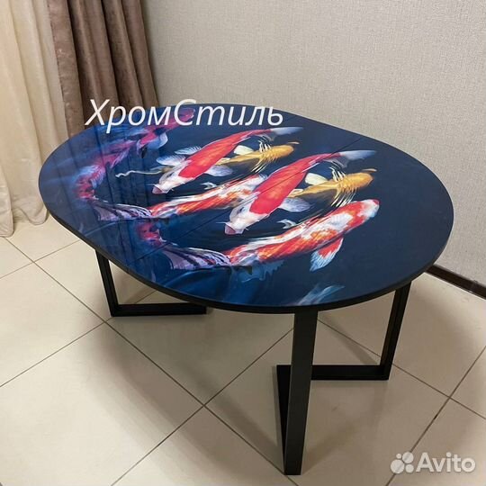 Круглый кухонный раздвижной стол 