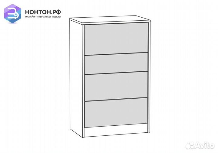 Комод Альфа 13.120 солнечный свет / темно-серый