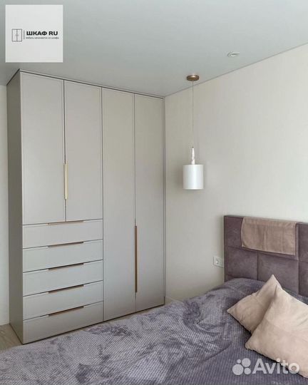 Шкаф распашной с фрезерованными фасадами