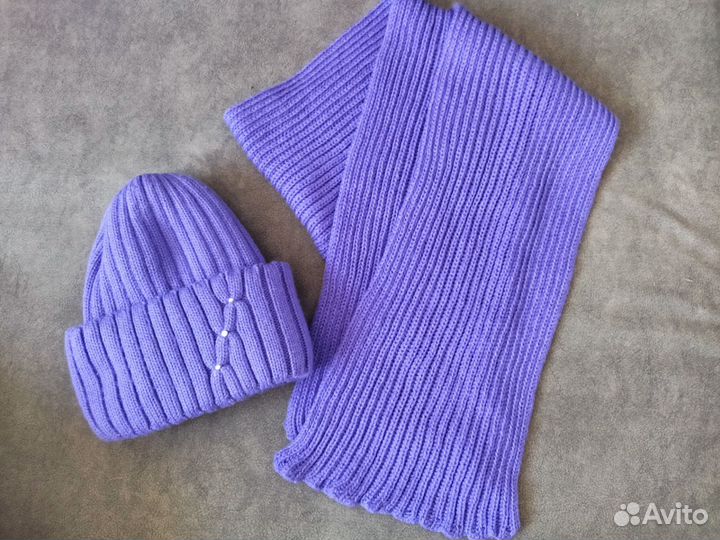 Комплект шапка, шарф