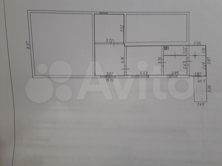 Дом 56,9 м² на участке 7 сот.