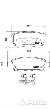 Колодки тормозные дисковые зад P54034 Brembo