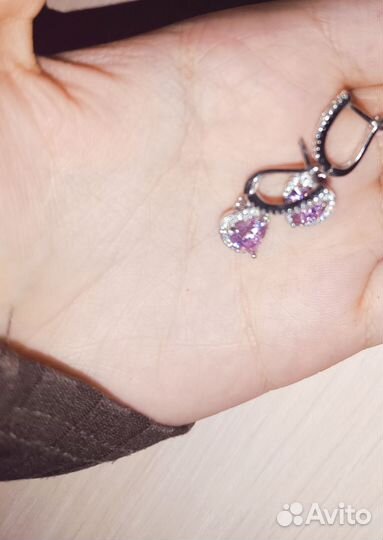 Комплект пандора кольцо и серьги