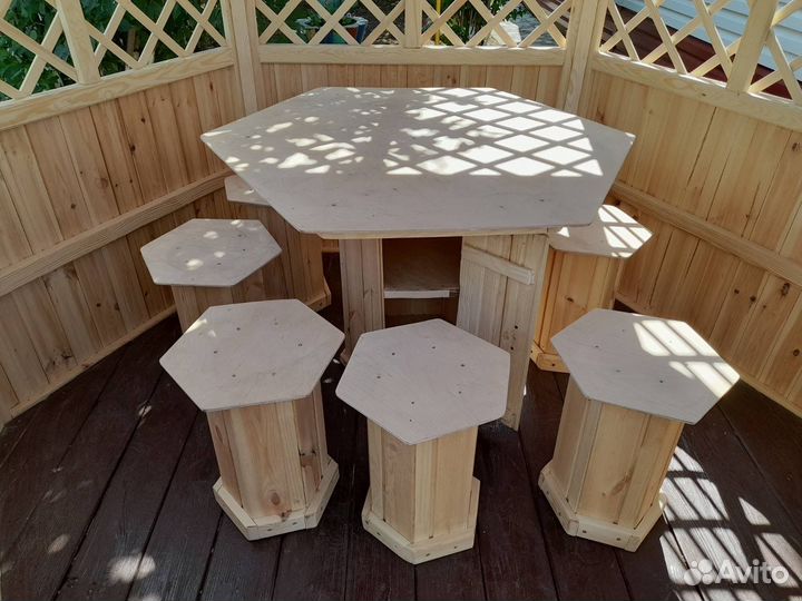 Беседка новая деревянная из сосны, 2х2,6х3,05 м