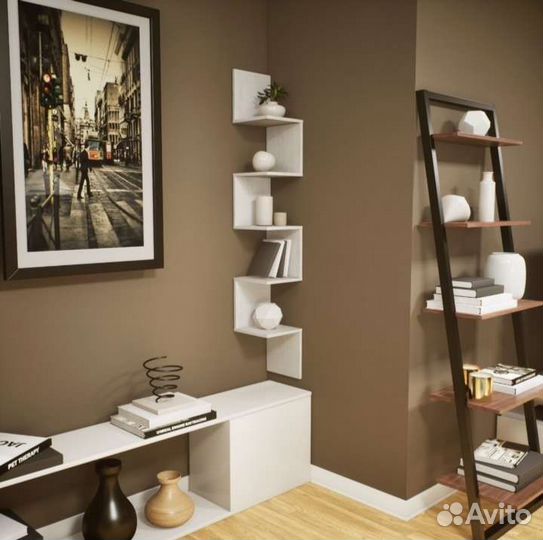 Полка настенная угловая