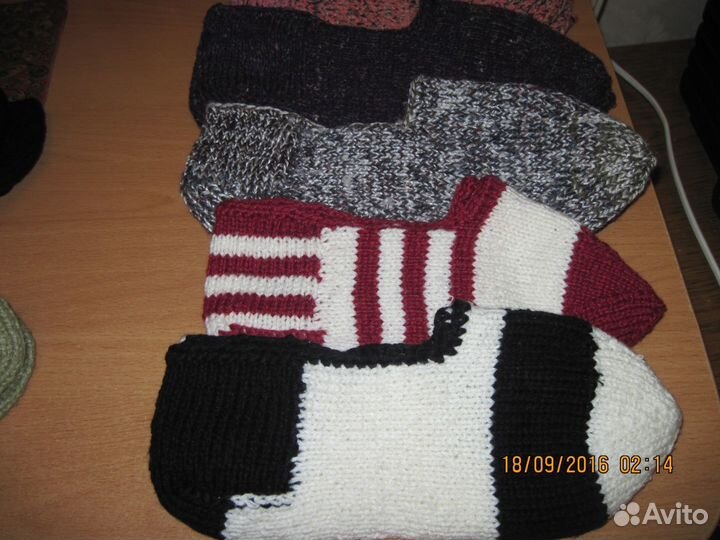 Носки вязаные взрослые и детские