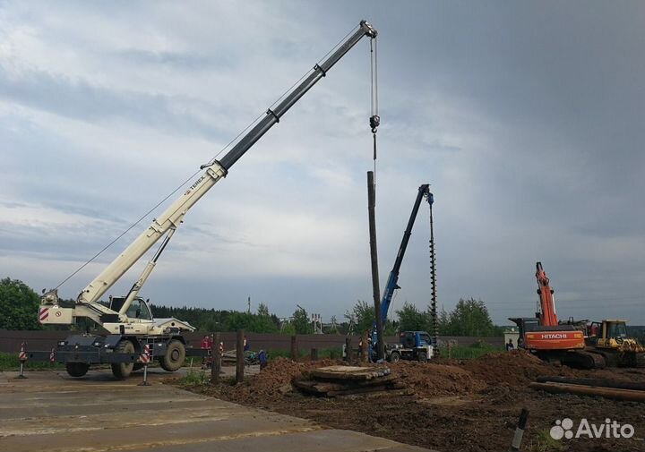 Аренда ямобура / Бурение под сваи в г.Пушкино